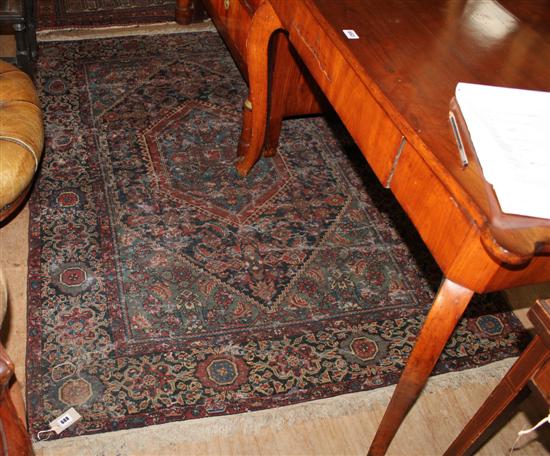 Red & blue close pattern Oriental rug